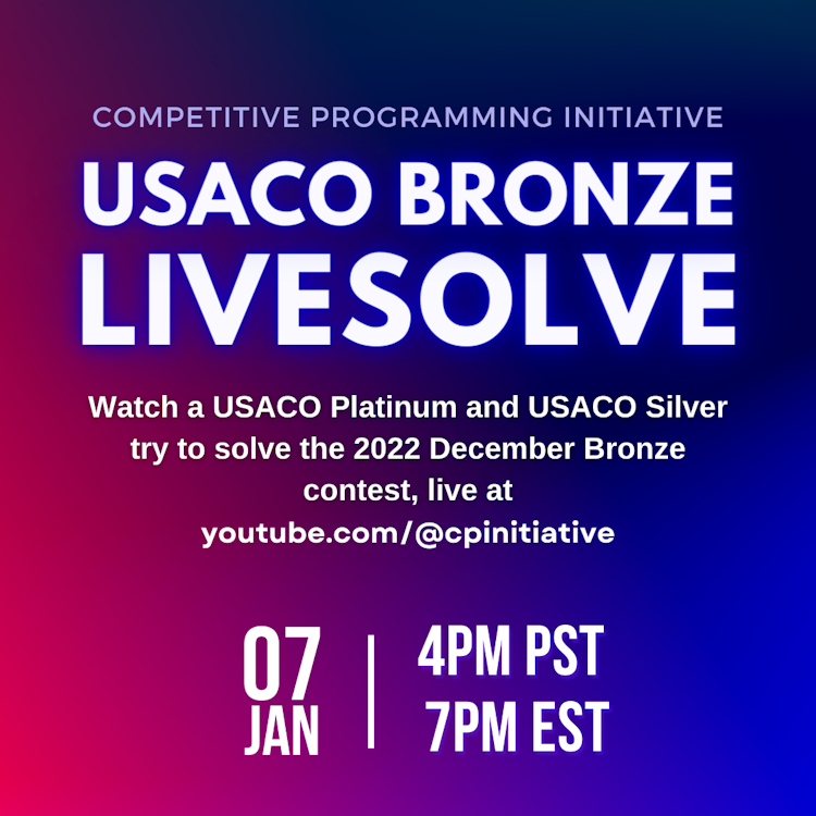 USACO December 2022 Contest Solutions Competitive Programming Initiative