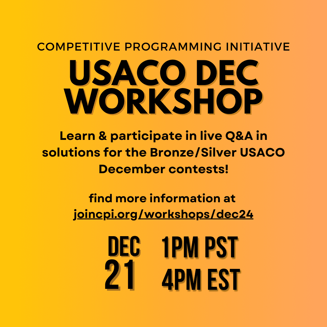 USACO December 2024 Contest Solutions Competitive Programming Initiative