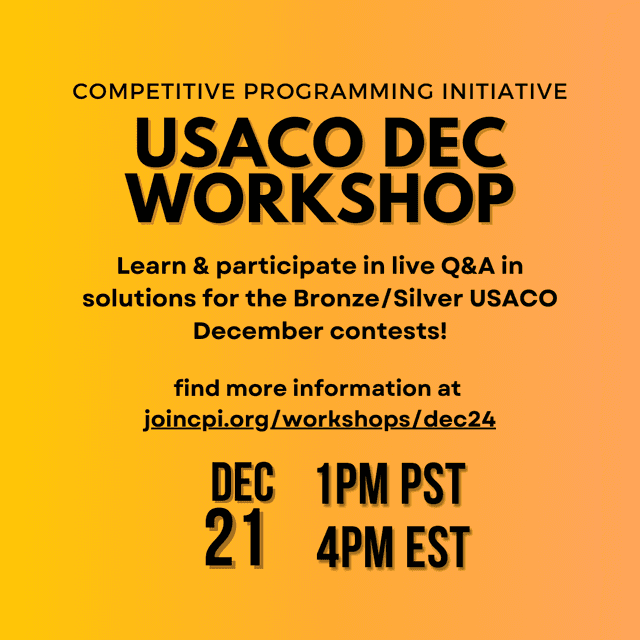 USACO December 2024 Contest Solutions