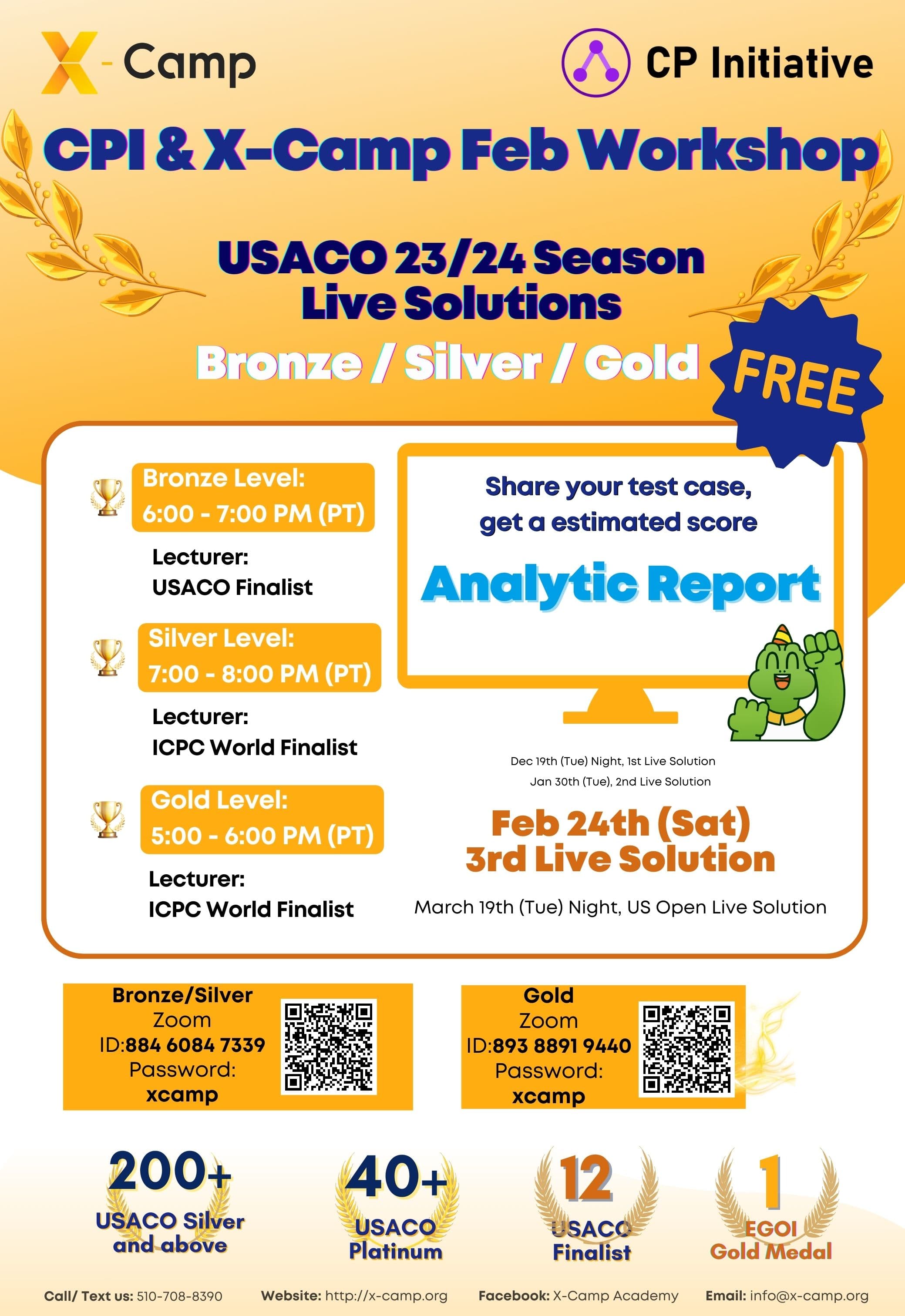 USACO February 2024 Contest Solutions